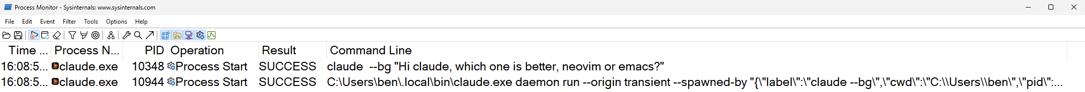 Claude Daemon Subcommand Example