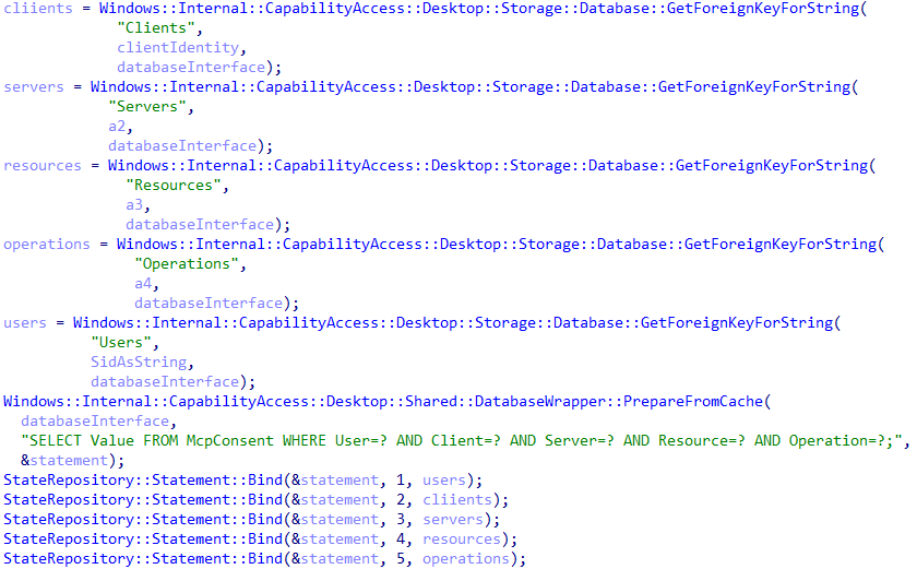 MCP "key" extraction