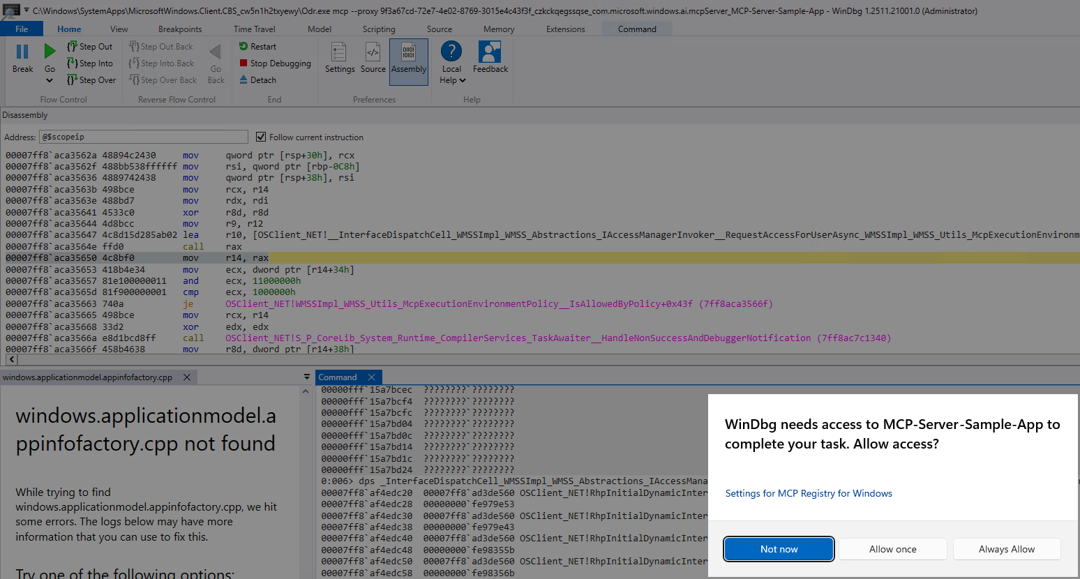 ODR prompting the user