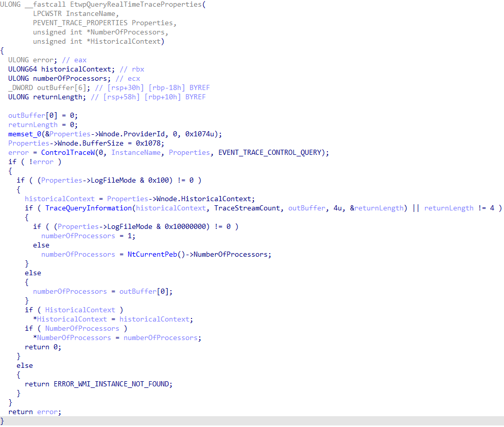 `EtwpQueryRealtimeTraceProperties` union